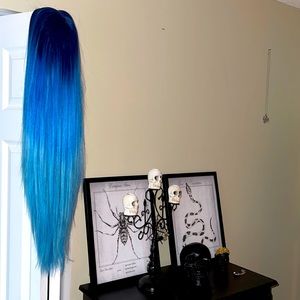 Ombrea black to blues beautiful long lace front